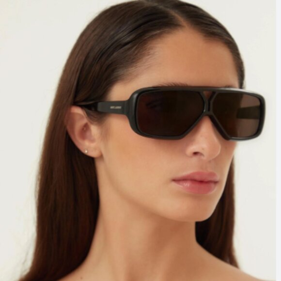 NEW SAINT LAURENT SL569Y 001 WOMEN BLACK SUNGLASSES SAINT LAURENT SL 569 - Picture 8 of 12